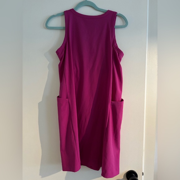 Lou & Grey Sleeveless Midi Dress in Magenta size small - Picture 2 of 6